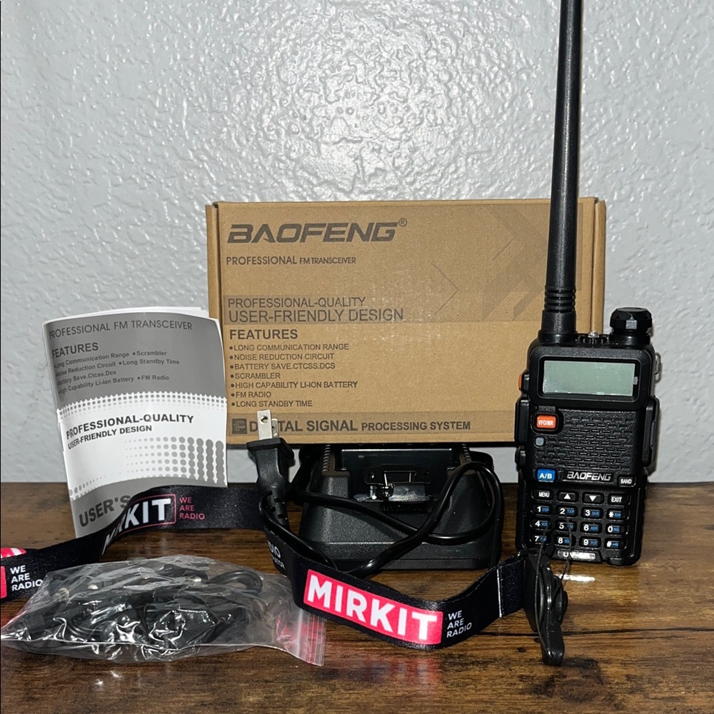 Baofeng Black Professional FM  transceiver Set NWT!!! See box pic for features.